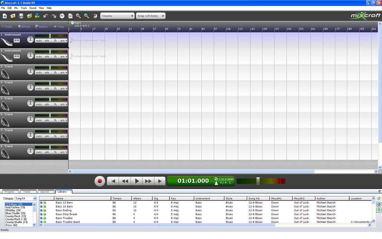 Acoustica Mixcraft 4 Interface