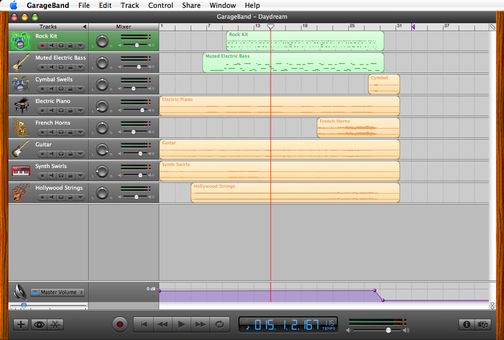 Daydream Demo Song in Garageband