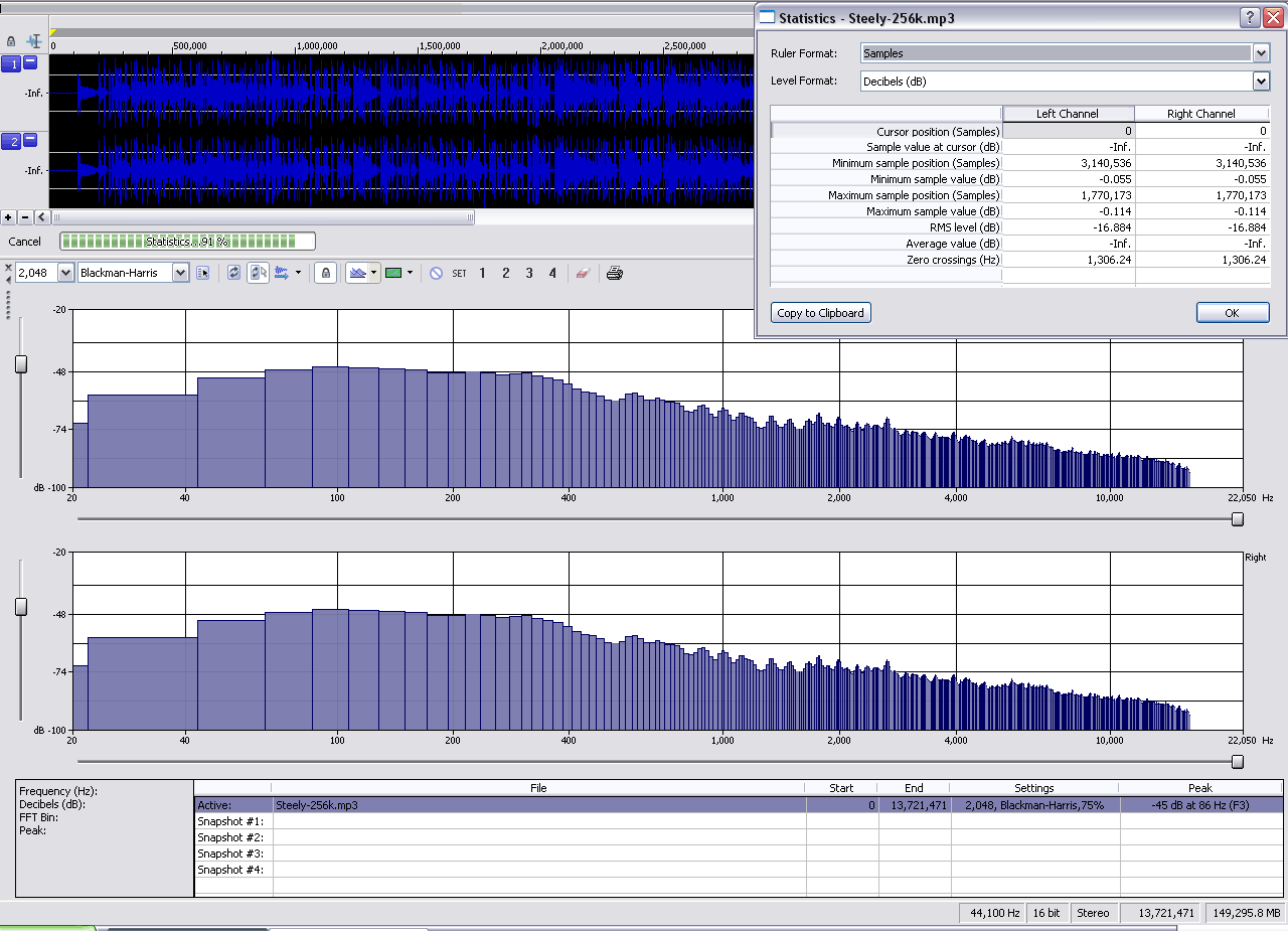 256kbps mp3 Little more high frequency!