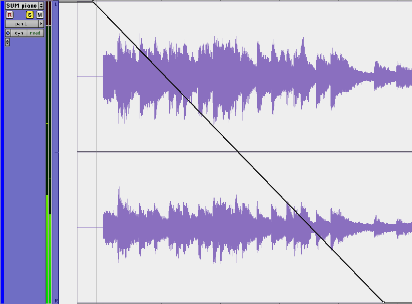 Piano Panning Automation Here I automate the piano so that it "moves" from left to right